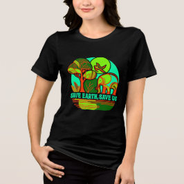 Save Earth Save Us Elephant Earth Day T-Shirt