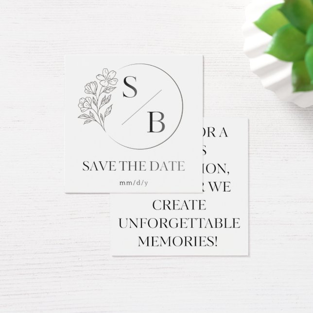 Save the Date Profile Card Elegant Wedding card (Mesa)