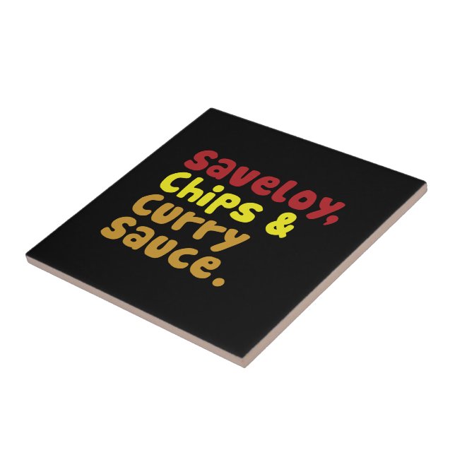 Saveloy, Chips e Molho Curry. (Lateral)