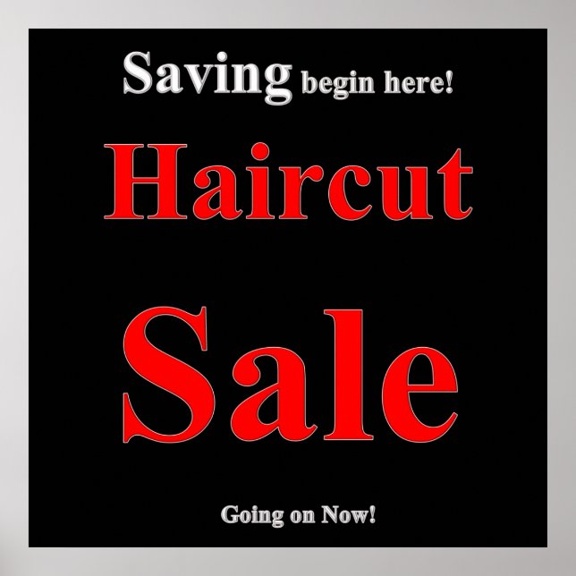Savings Haircut Sale Poster Matte (Frente)