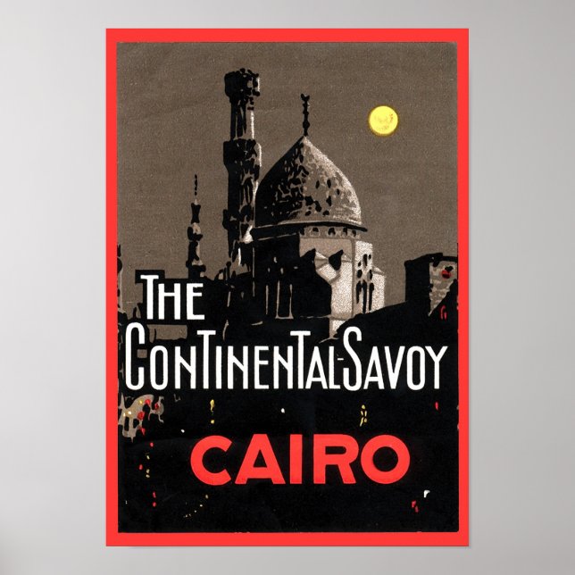 Savoy Continencial, Poster de viagens do Cairo (Frente)