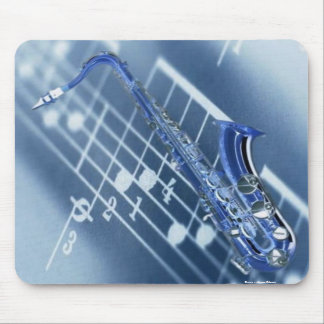 Saxofone azul Mousepad