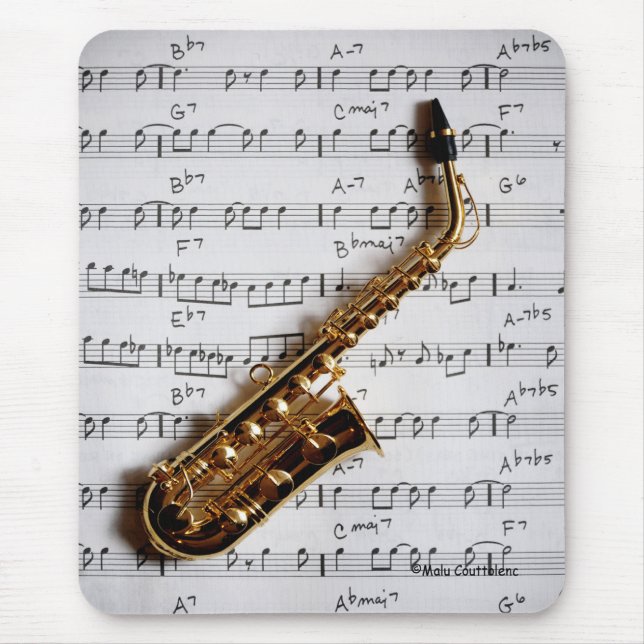 Saxofone musical Mousepad (Frente)