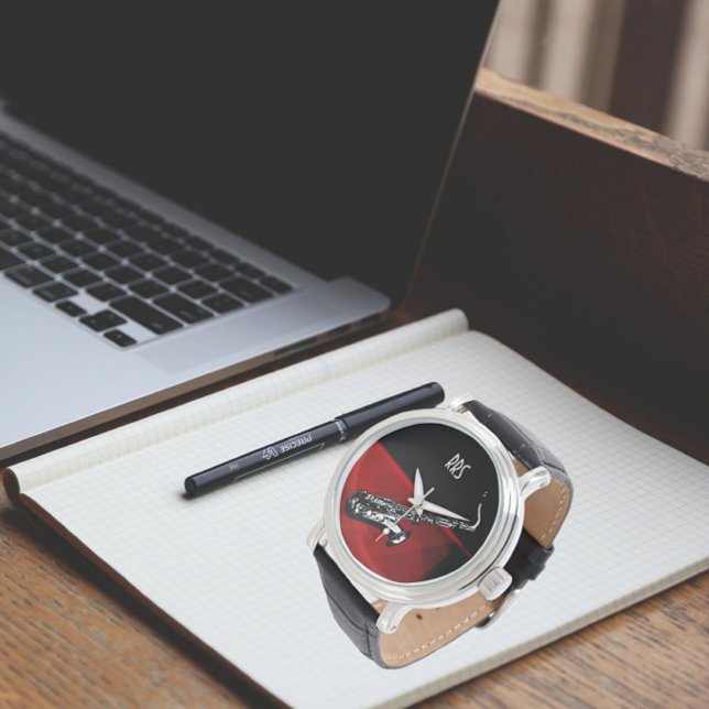 Saxofone Personalizado Monograma - Relógio de Pres (Criador carregado)