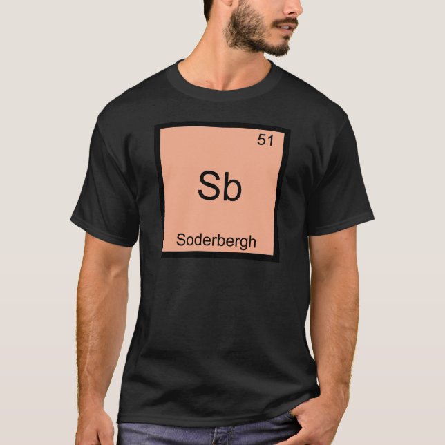 Sb - Soderbergh Camiseta Símbolo Elemento Químico  (Frente)