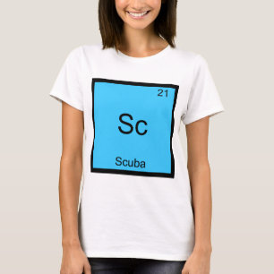 Sc - Camiseta do Símbolo do Elemento Químico Scuba