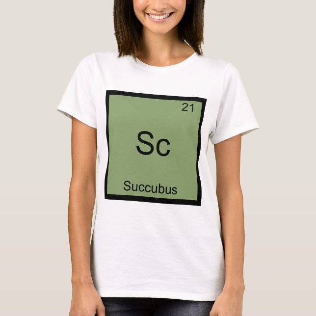 Sc - Camiseta engraçada do símbolo do elemento quí (Frente)