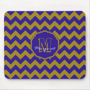 SC Chevron Mouse Pad Blue e Dourado