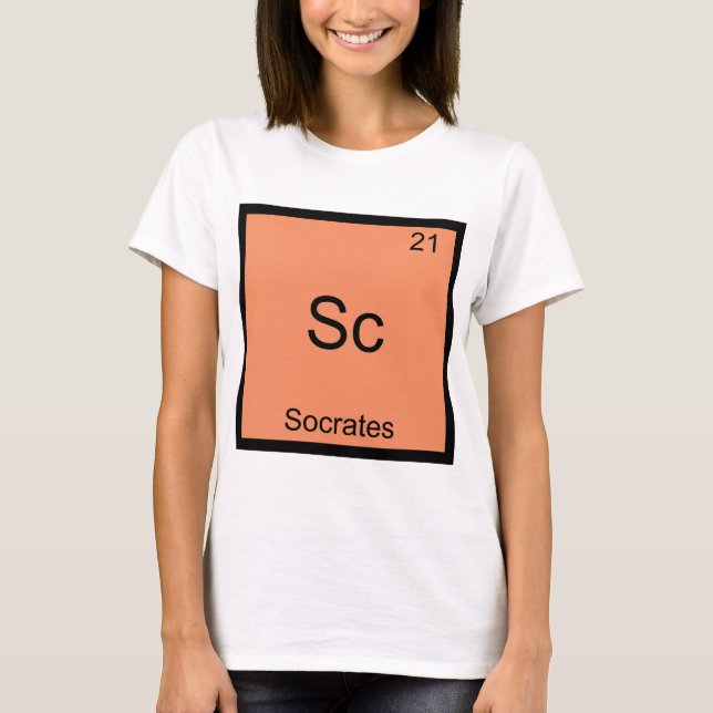 Sc - Sócrates Camiseta Símbolo Químico Elemento Di (Frente)