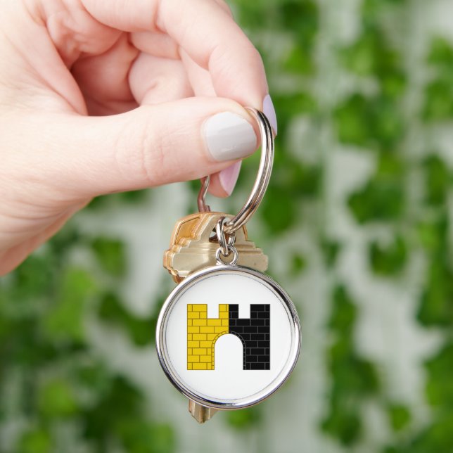 SCA Ponte Alto Pequeno (1,44") Chaveiro redonda (Mão)