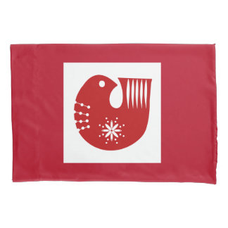 Scandi Red Bird Folk Art