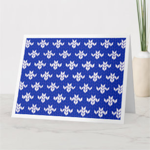 SCANDIA BLUE KNIT Grande Cartão de Saudação / Hori