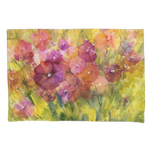 Scarlet Lilac: Vintage Garden Watercolor.