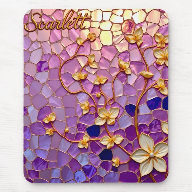 SCARLETT ~ Padrão Mauve Doce ~ Mousepad (Frente)