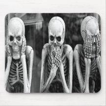 Scarny Engraçado Skeletons Halloween Mousepad