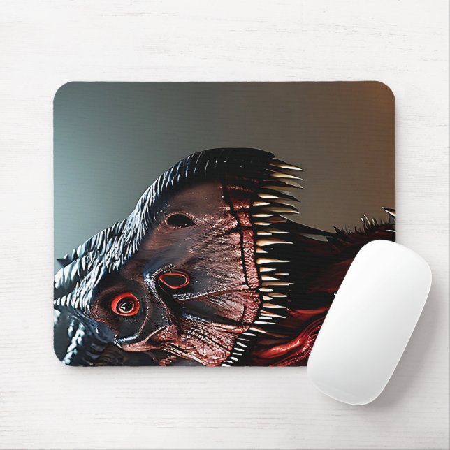 Scary Tyrannosaurus Rex Face, Mousepad (Com mouse)