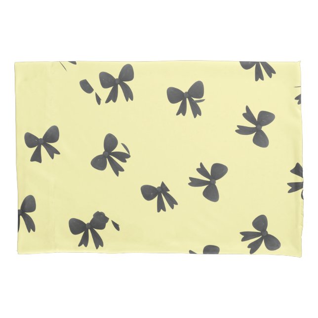 Scattered Bow Pattern pillow case-Minimal Design (Frente)