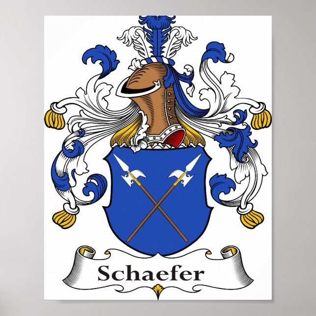 Schaefer Coat of Arms 8"x10" Poster (Frente)