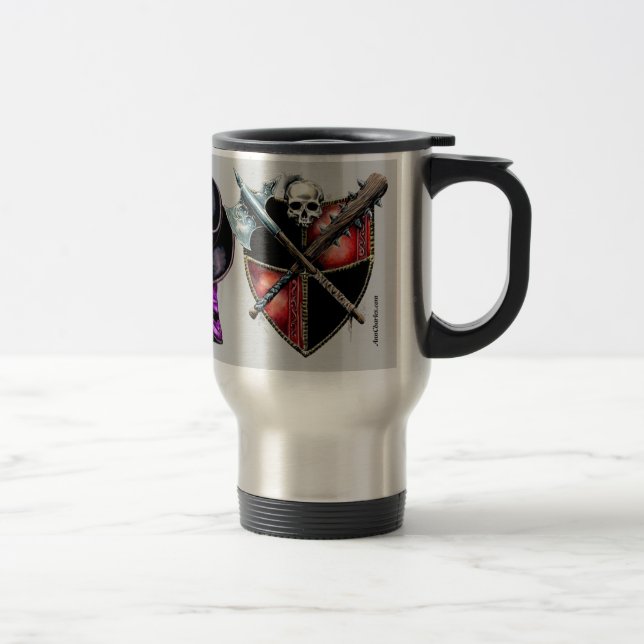 Scharfrichter Crests Caneca de viagem por Ann Char (Direita)