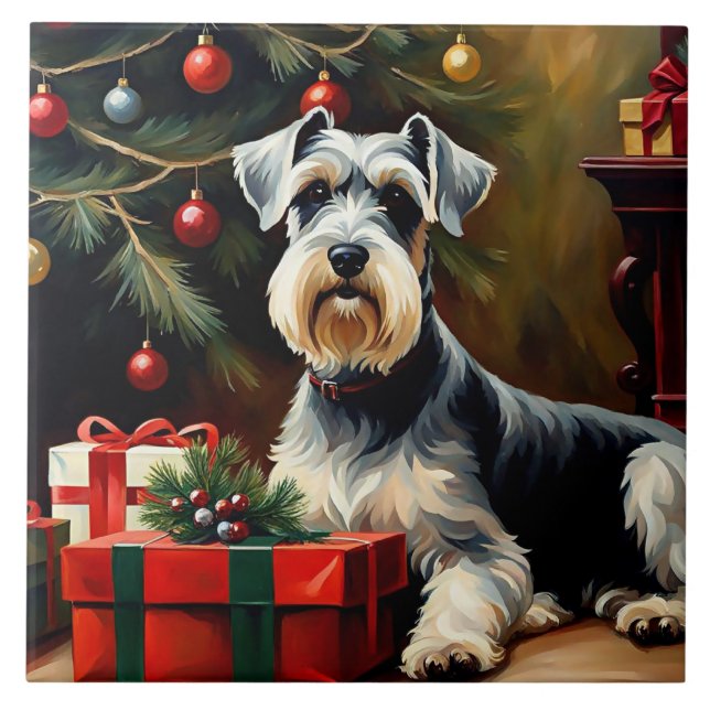 Schnauzer Dog Christmas (Frente)