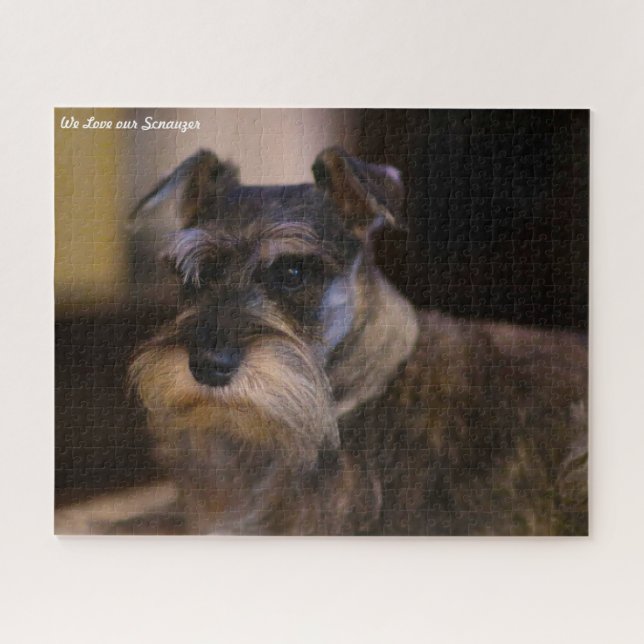 Schnauzer Dog Jigsaws. Quebra-cabeça (Horizontal)