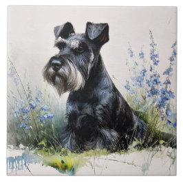 Schnauzer em Aquarela