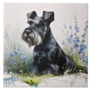 Schnauzer em Aquarela