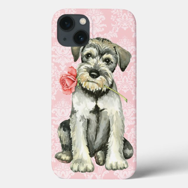 Schnauzer Padrão do Rosa namorados (Verso)