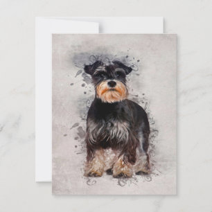 Schnauzer Personalizado   Cartão de aniversário 