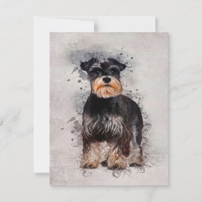 Schnauzer Personalizado | Cartão de aniversário pa (Frente)