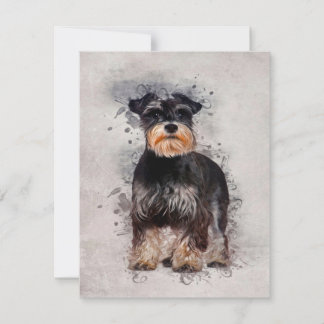 Schnauzer Personalizado | Cartão de aniversário pa