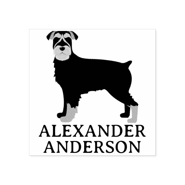 Schnauzer Personalizar Carimbo de Borracha (Impressão)