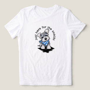 Schnauzer Só Aqui Para Snacks T-Shirt