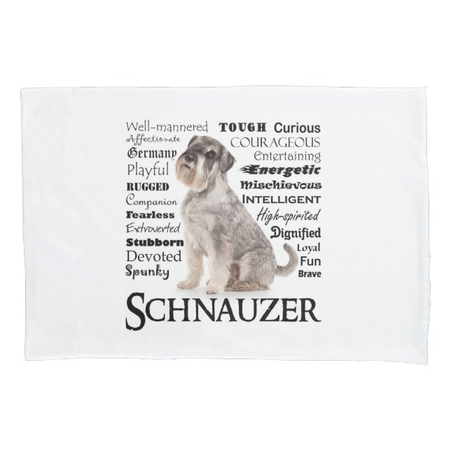 Schnauzer Traits Pillowcase (Frente)