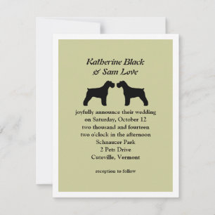Schnauzers que Wedding o anúncio