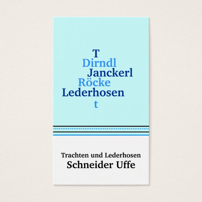 Schneider Visitenkarten (Frente)