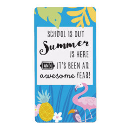 "School's Out Summer is Here" Favor Etiquetas de S