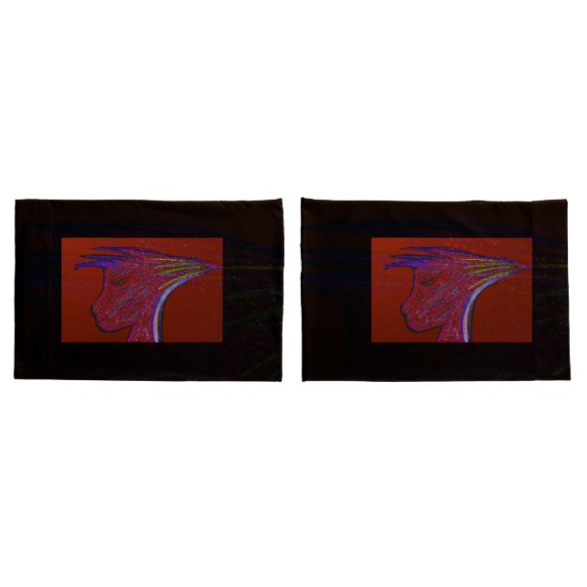 Sci-fi Fantasy Alien Character Art Pillowcases (Verso - conjunto)