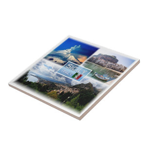 SCL003 SICILY Mosaic Etna Cefalu' Taormina