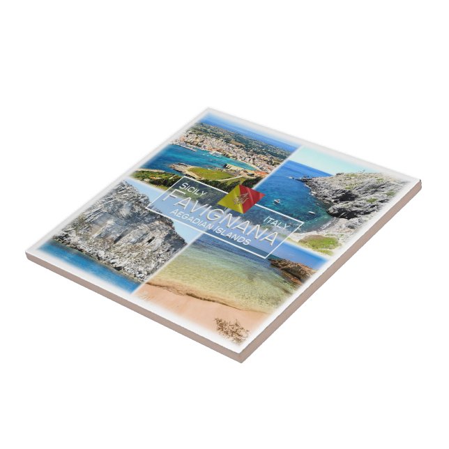 SCL026 FAVIGNANA ISLAND, Mosaico, Sicília, (Lateral)