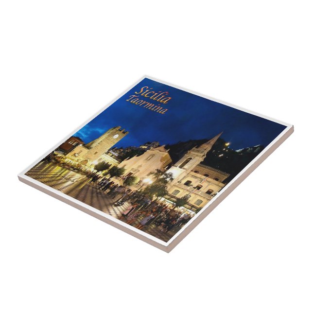 SCL061 TAORMINA à noite, Sicília, Itália, (Lateral)