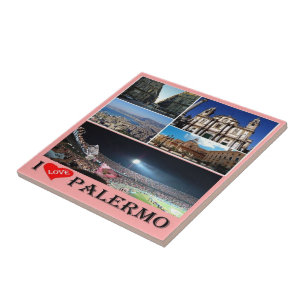 SCL075 PALERMO, I Love, Mosaic Sicily,