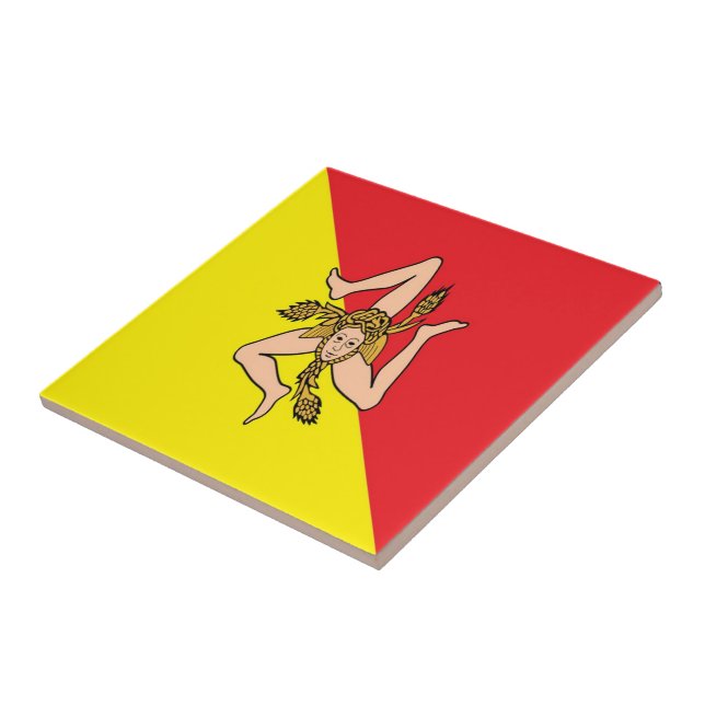 SCL082 SICILIAN FLAG, Sicília, Itália, (Lateral)