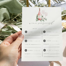 Scorecard de Provando de Vinho de Saúde