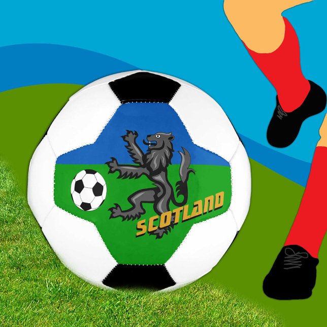 Scores escocesas acampadas, bola de futebol na Esc (Criador carregado)