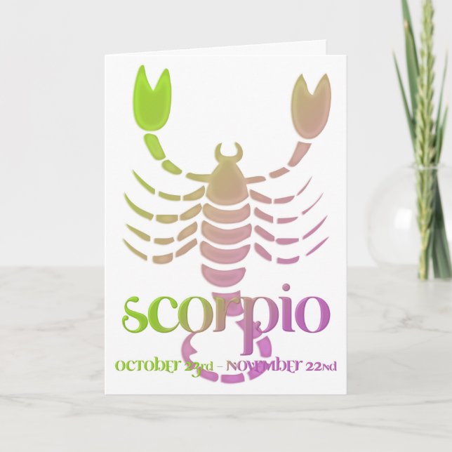 Scorpio Astrology Zodiac - Cartão de Aniversário d (Frente)