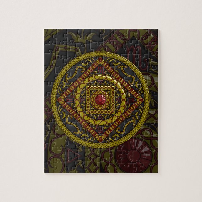 Scorpio Mandala Quebra-cabeça (Vertical)