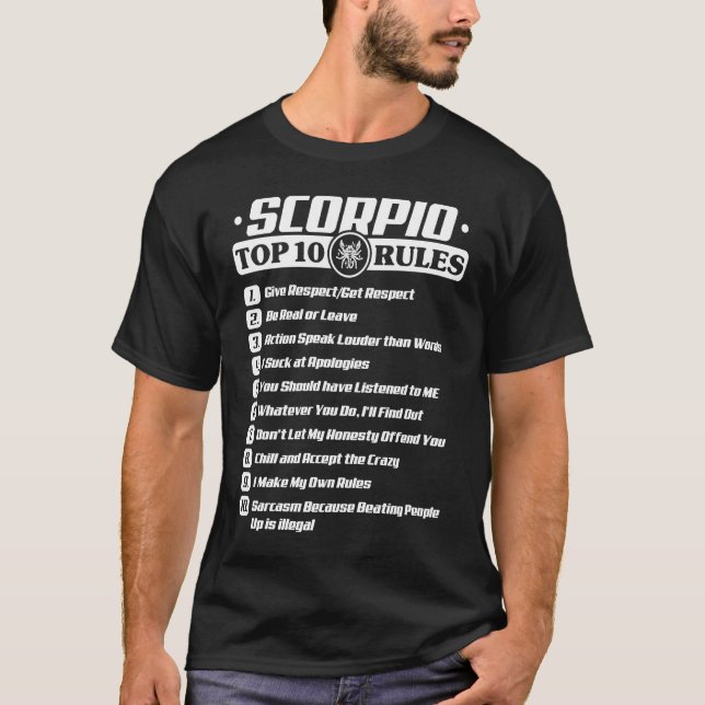 Scorpio Top 10 Regras Zodiac (Frente)