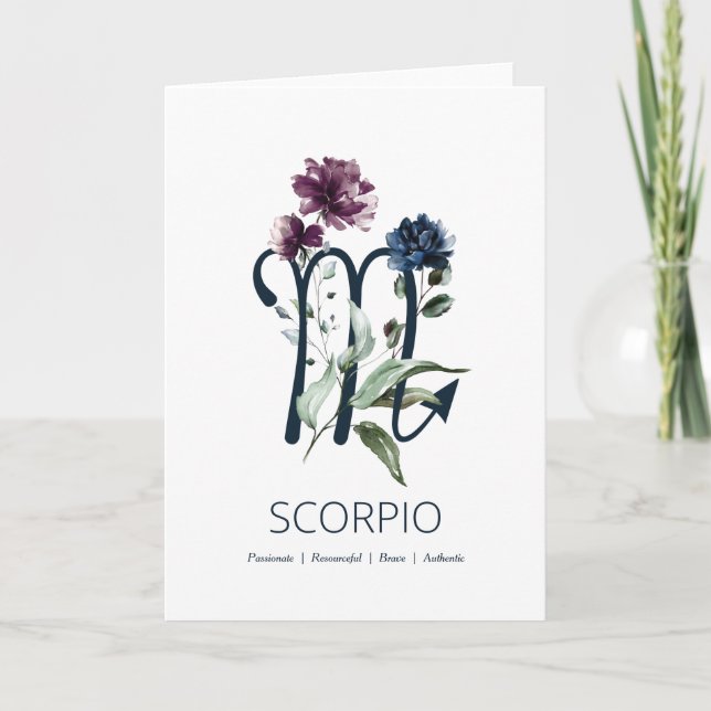 Scorpio Traça Cartão de Aniversário (Frente)