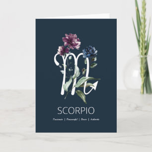 Scorpio Traça Cartão de Aniversário